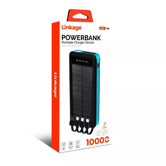 10000 mAh Güneş Enerjili Lcd Göstergeli Powerbank