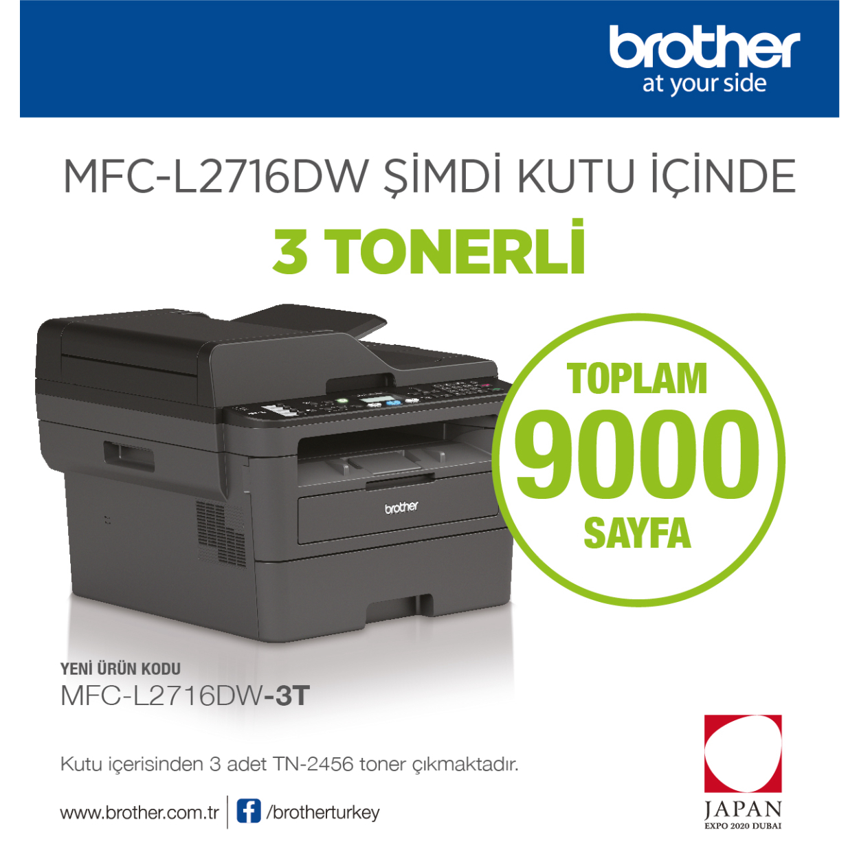 Brother%20MFC-L2716DW-3T%20Çok%20Fonks.%20Faxlı%20Mono%20Laser%20Printer%20(Dublex,Wi-Fi)%203Toner