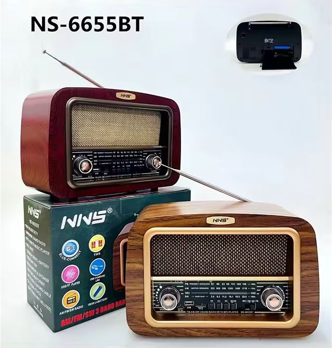 NNS%20Ns-6655BT%20Taşınabilir%20Nostaljik%20Radyo%20Bluetooth%20Speaker%20Usb+Tf%20card+Aux