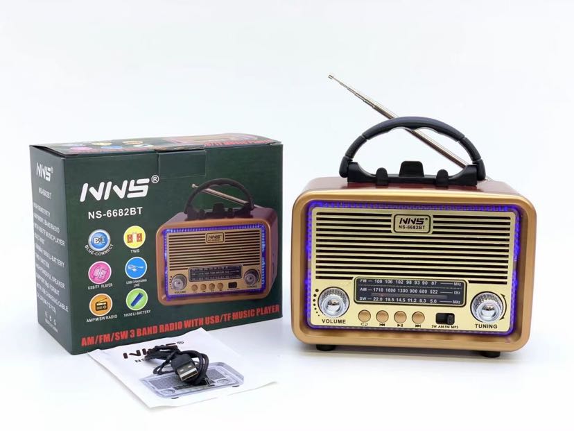 NNS%20Ns-6682BT%20Taşınabilir%20Nostaljik%20Radyo%20Bluetooth%20Speaker%20Usb+Tf%20card+Aux