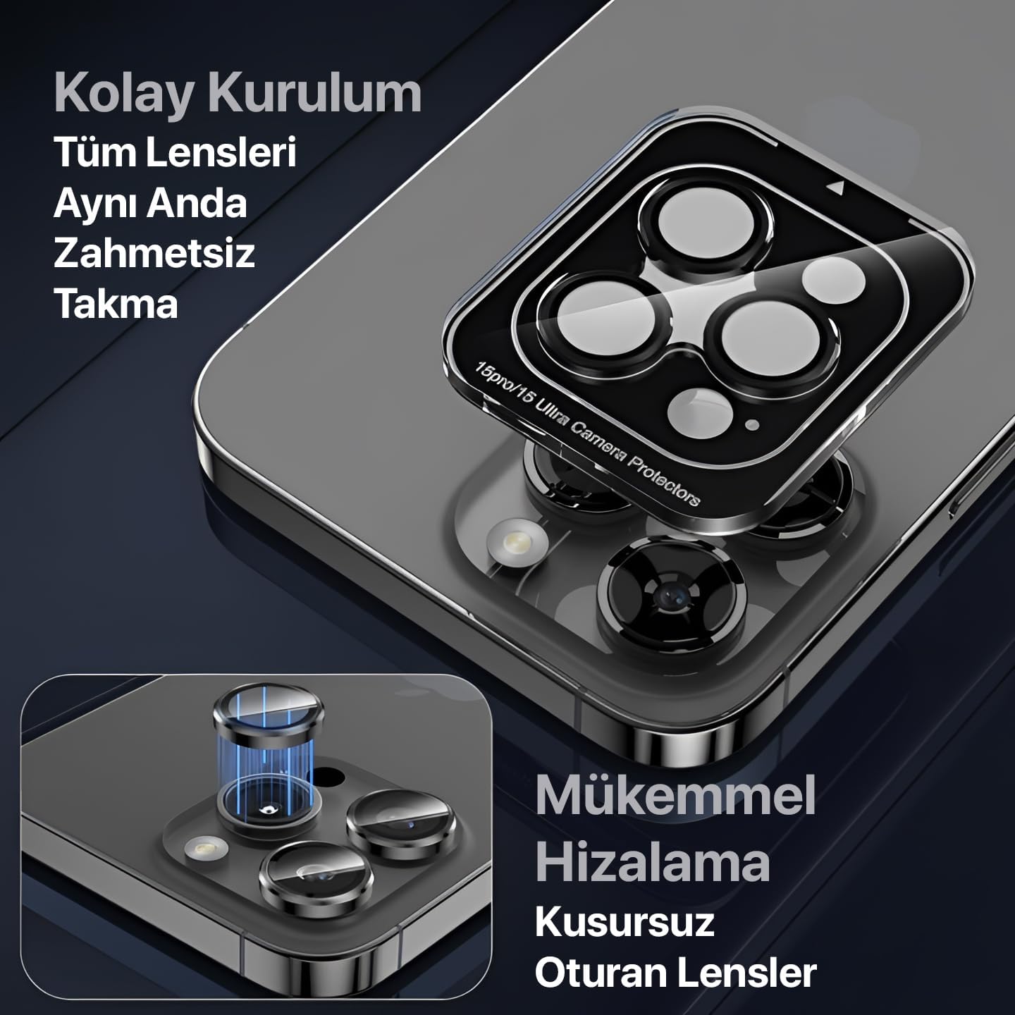 Esd%20Safir%20iphone%2015%20Pro/15%20Pro%20Max%20iphone%2014%20Pro/14%20Pro%20Max%209H%20Safir%20Kamera%20Lens%20Koruyucu