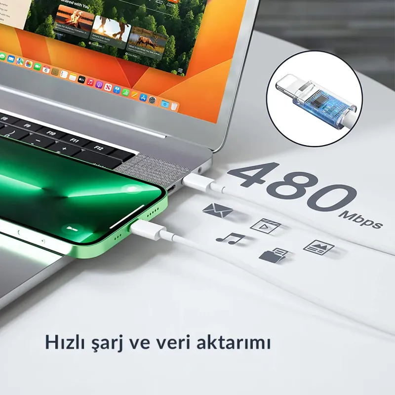 Woyax%20by%20Deji%20iPhone%20Uyumlu%20Lightning%2020W%203A%20PD%20Hızlı%20Şarj%20Cihazı