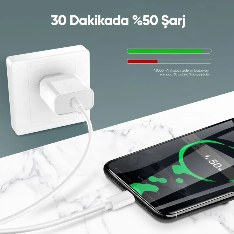 Deji%20Hızlı%20Şarj%20Aleti%20Seti%2018W%20QC%203.0%20Micro%20USB