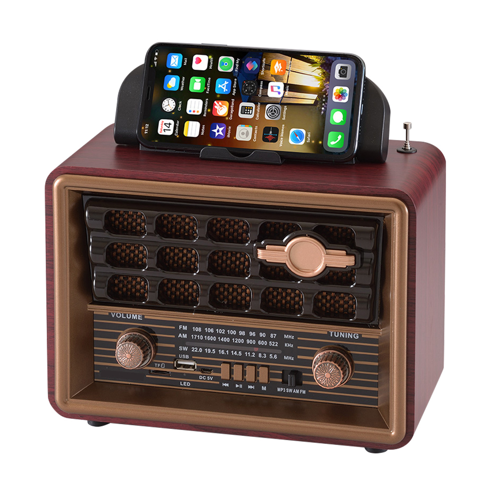 NNS NS-8072BT%20Taşınabilir%20Nostaljik%20Radyo%20Bluetooth%20Speaker%20Usb+Tf%20card+Aux