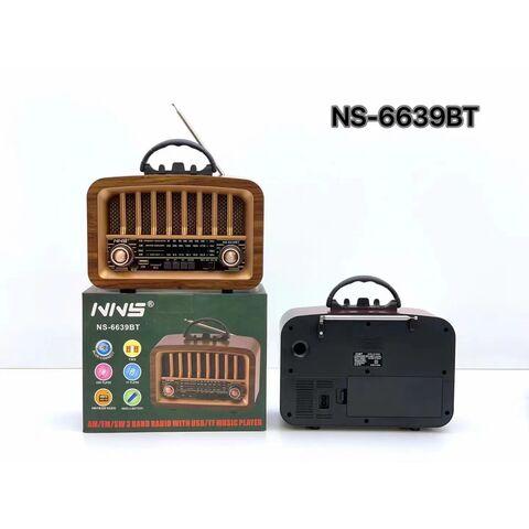 Ns-6639BT Taşınabilir Nostaljik Radyo Bluetooth Speaker