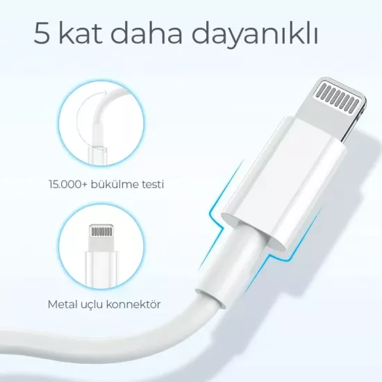 Woyax by Deji iPhone Type C to Lightning PD Hızlı Şarj ve Data Kablosu 1.2M