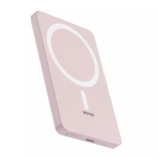 Woyax by Deji Magsafe Powerbank 5000 mAh 20W Hızlı Taşınabilir Şarj Cihazı - Pembe